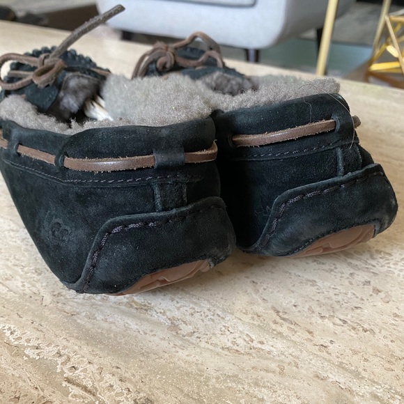 UGG Dakota shearling mocs dark blue slip on house shoes slippers 8 1862 - Picture 6 of 6